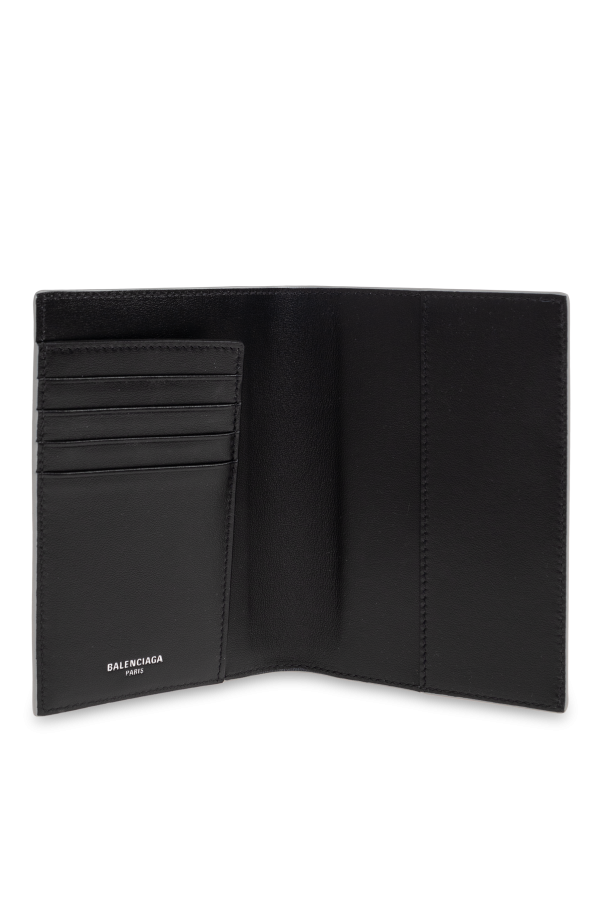 Balenciaga Funda para pasaporte con lentejuelas brillantes