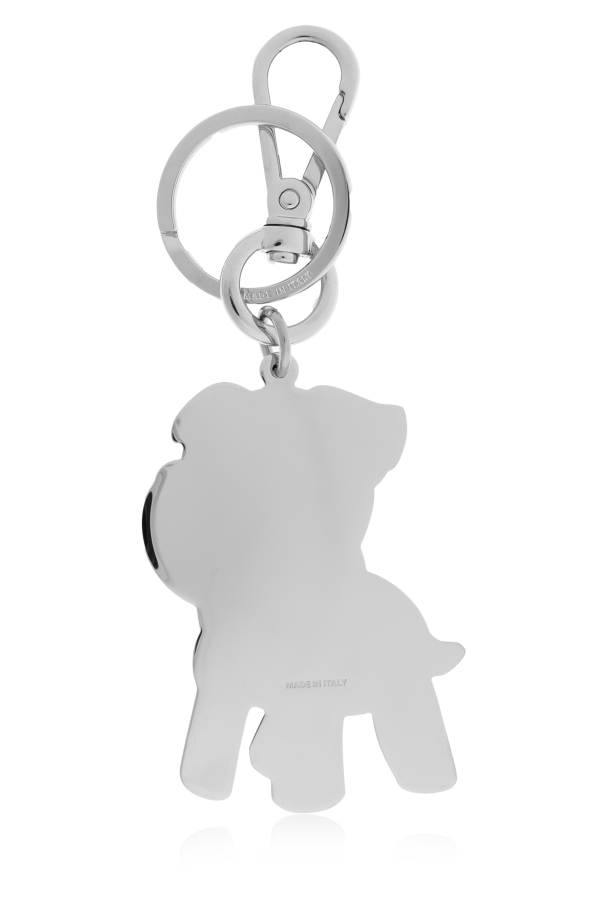 Fendi Keychain with a dog motif pendant