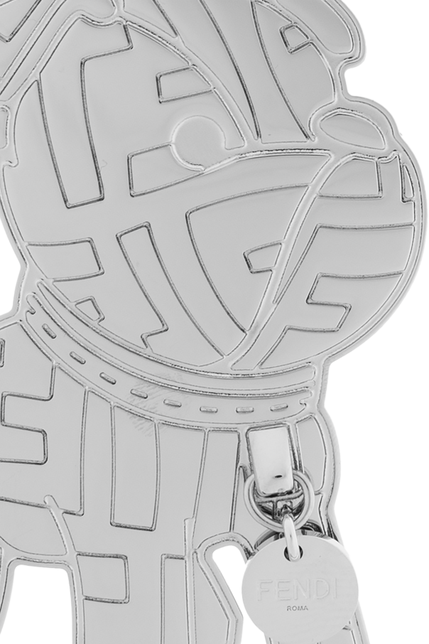 Fendi Keychain with a dog motif pendant
