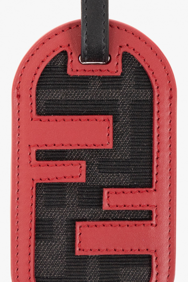 fendi holder Leather name badge