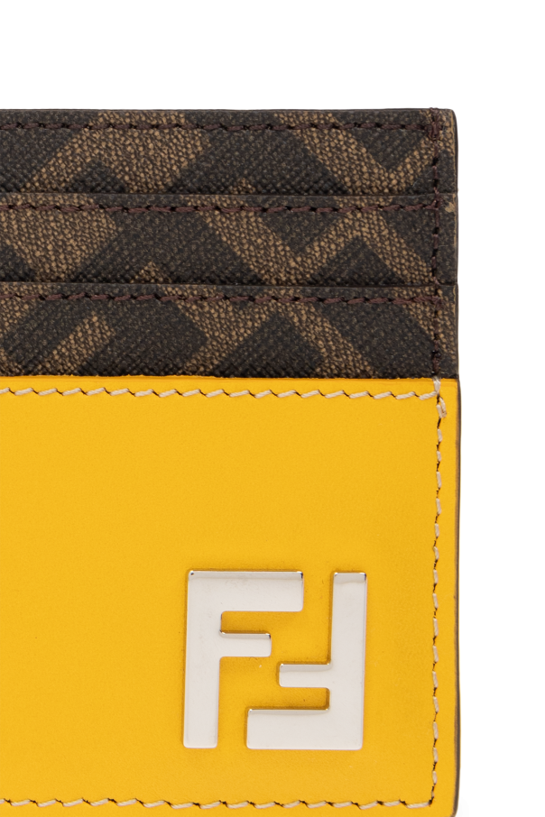 fendi cuero Card case with logo