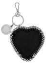 Stella McCartney BLACK Keychain with heart-shaped charm