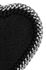 Stella McCartney BLACK Keychain with heart-shaped charm