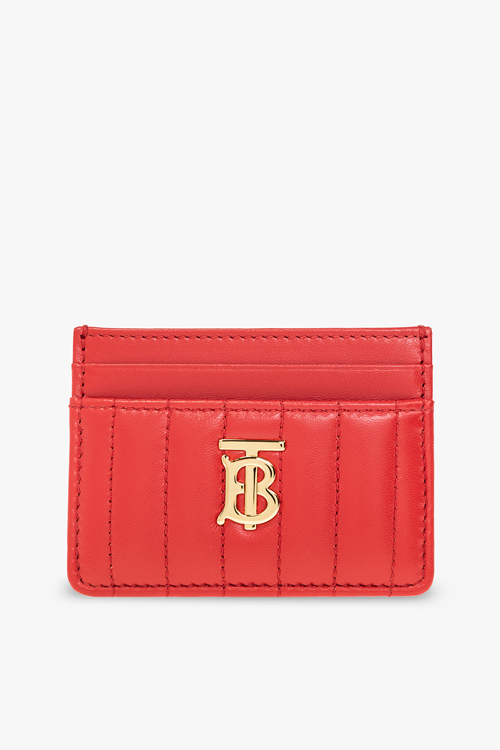 Burberry red leather wallet women NEW