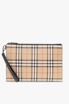 burberry white print pouch