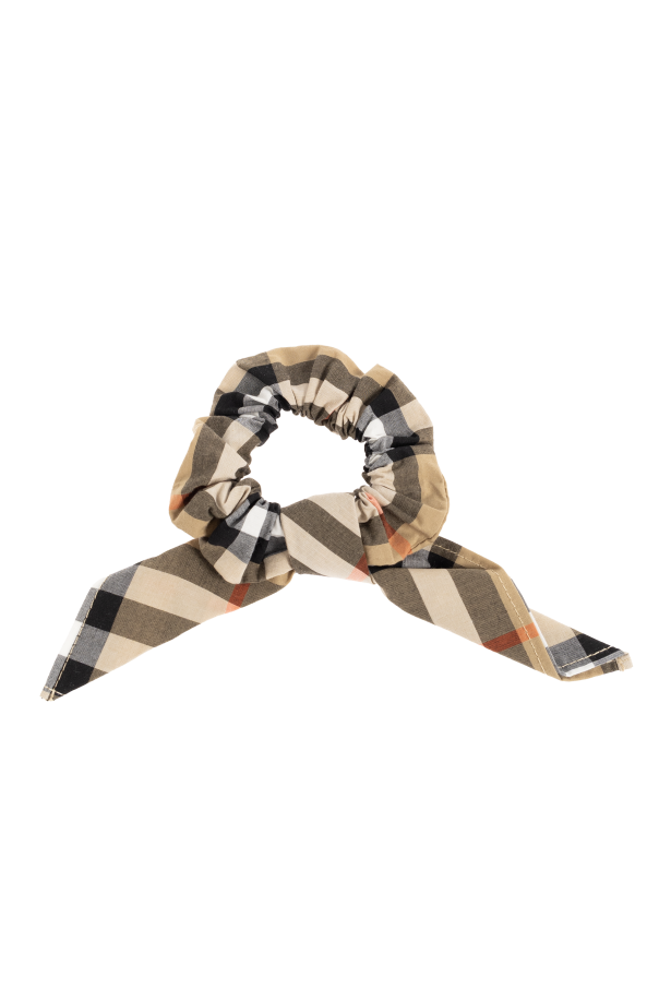 Checkered-pattern hair scrunchie od Burberry Kids