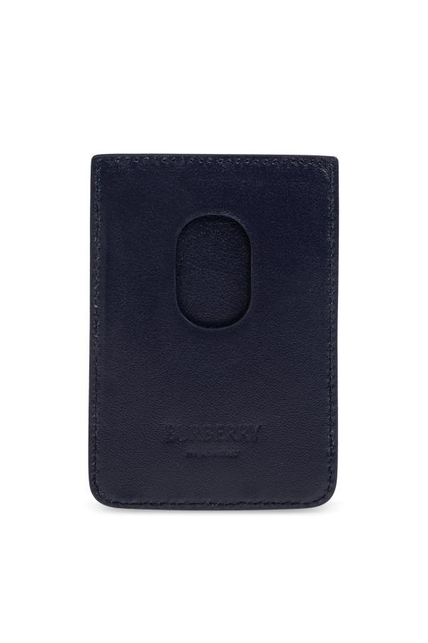 Burberry Estojo de cartão em pele com logótipo