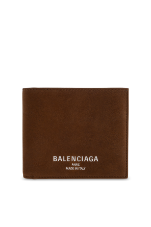 Leather wallet with logo