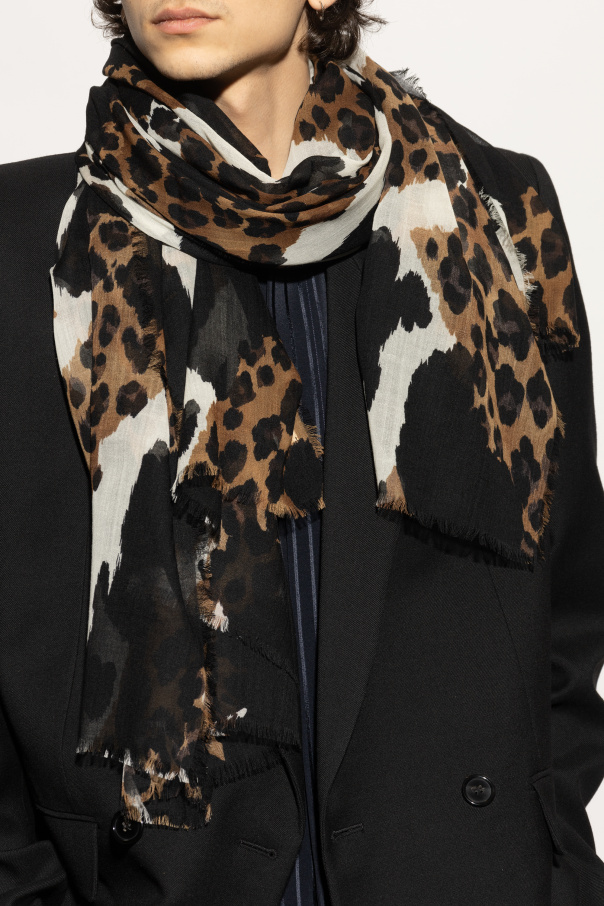Saint Laurent Scarf with animal motif