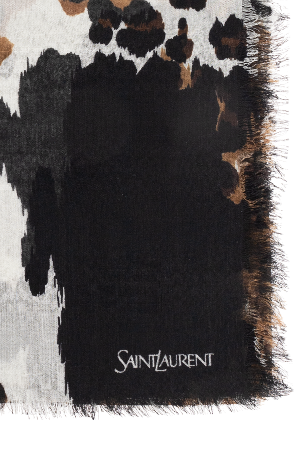 Saint Laurent Scarf with animal motif