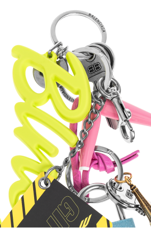 Balenciaga Keychain with colorful pendants