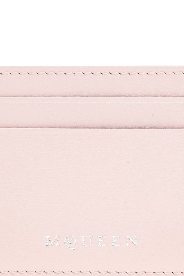 Alexander McQueen Estuche de cuero para tarjetas