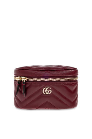 Cosmetic bag with chain shoulder strap