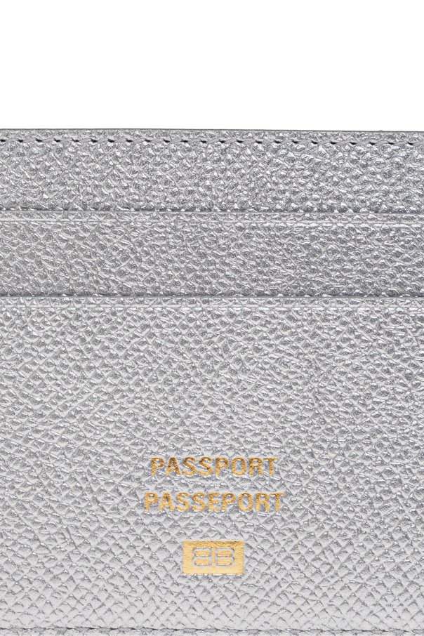 Balenciaga Lederkartenetui mit Logo
