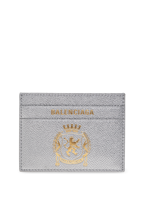 Leather card holder with logo