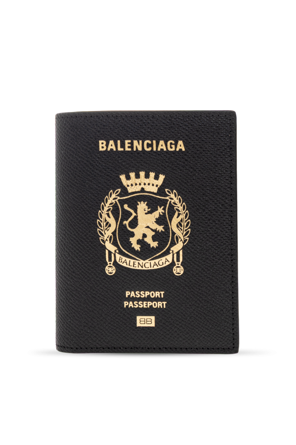 Leather wallet with print od Balenciaga