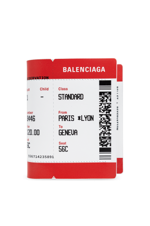 Leather wallet with print