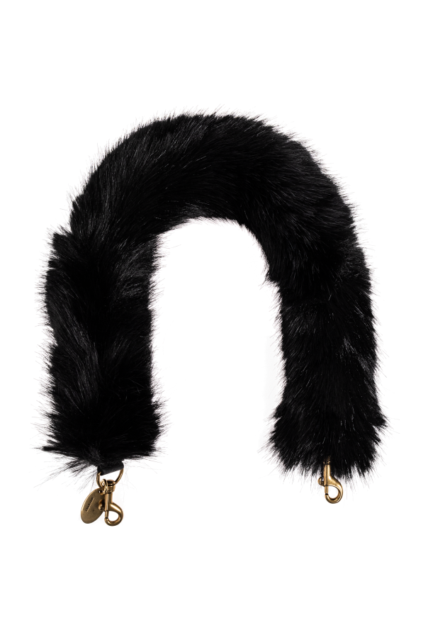 Bag strap made of faux fur od Balenciaga