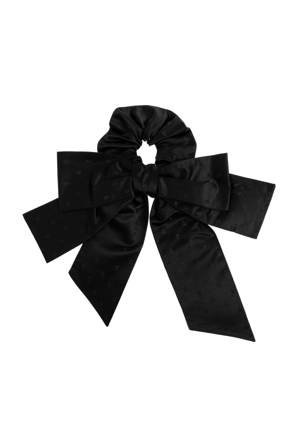 Silk scrunchie with a characteristic skull motif od Alexander McQueen