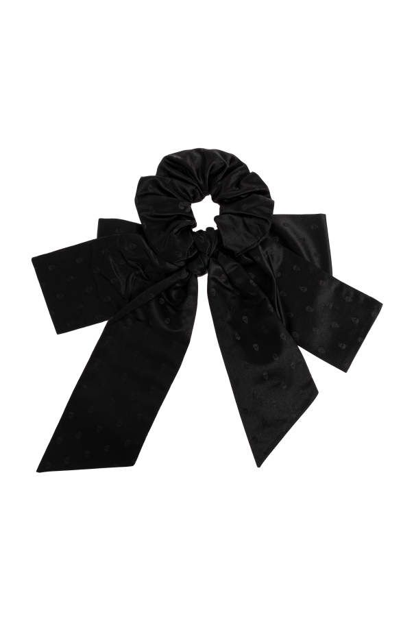 Alexander McQueen Silk scrunchie with a characteristic skull motif