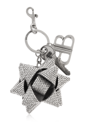 Keychain with a shimmering pendant