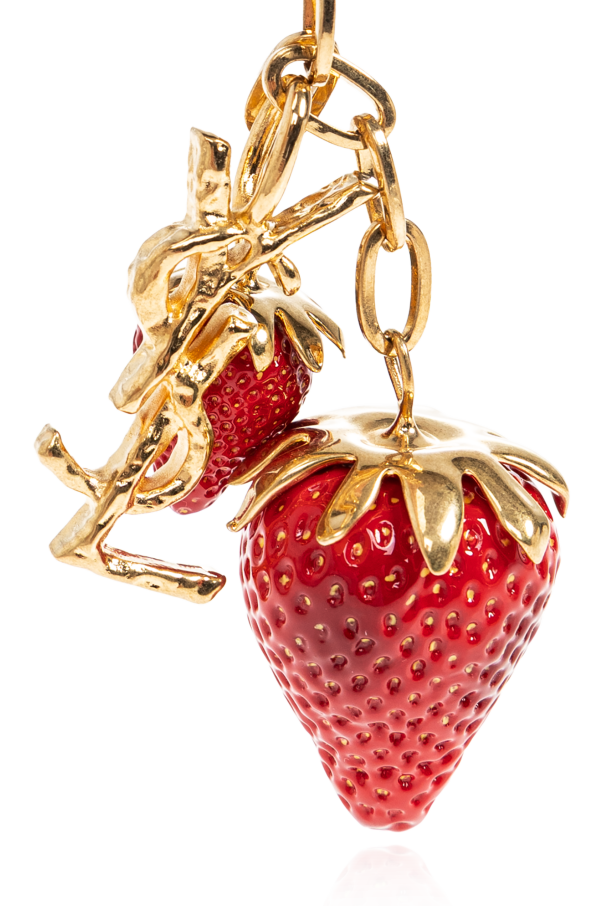 Saint Laurent Strawberry-themed bag charm