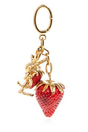 Strawberry-themed bag charm