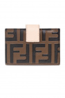 Fendi Leather card case with logo