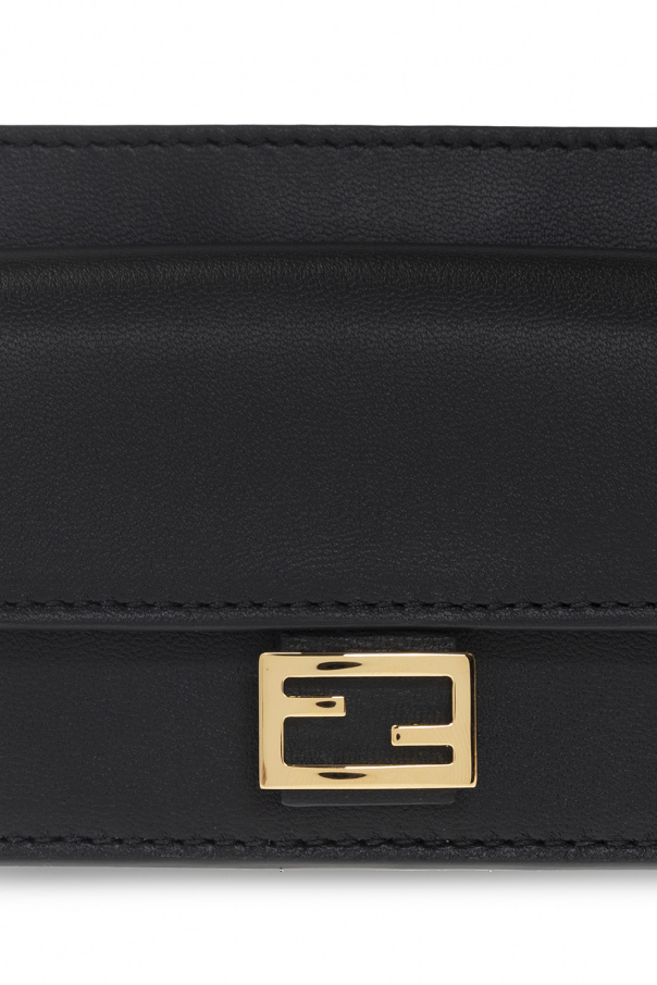 Fendi Leather card case with logo