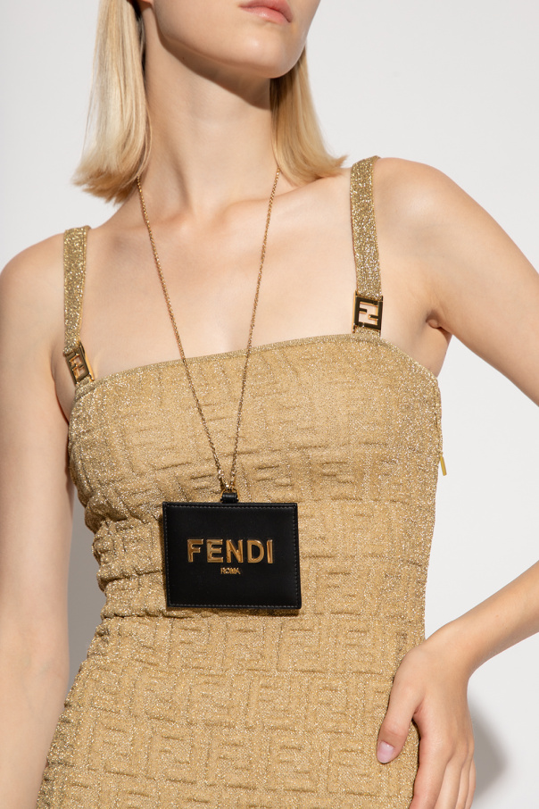 fendi set Card holder with chain