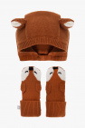Stella McCartney Kids BROWN Beanie & mittens kit