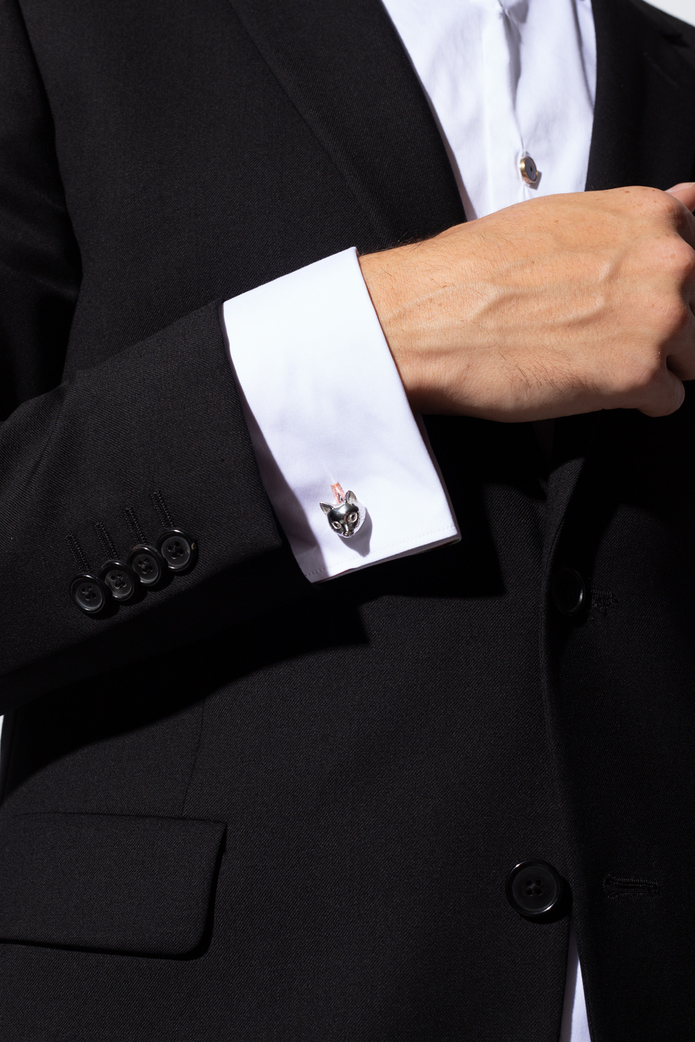 Lanvin Cufflinks with cat motif