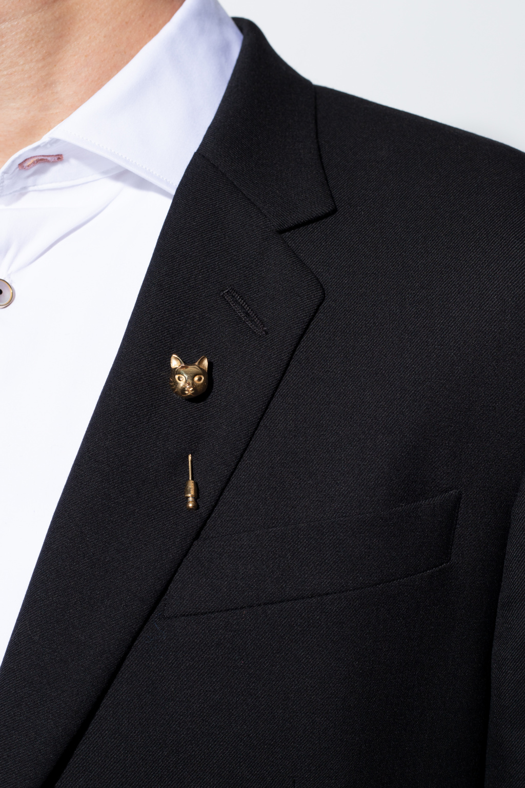 Lanvin Pin with Safety cat motif