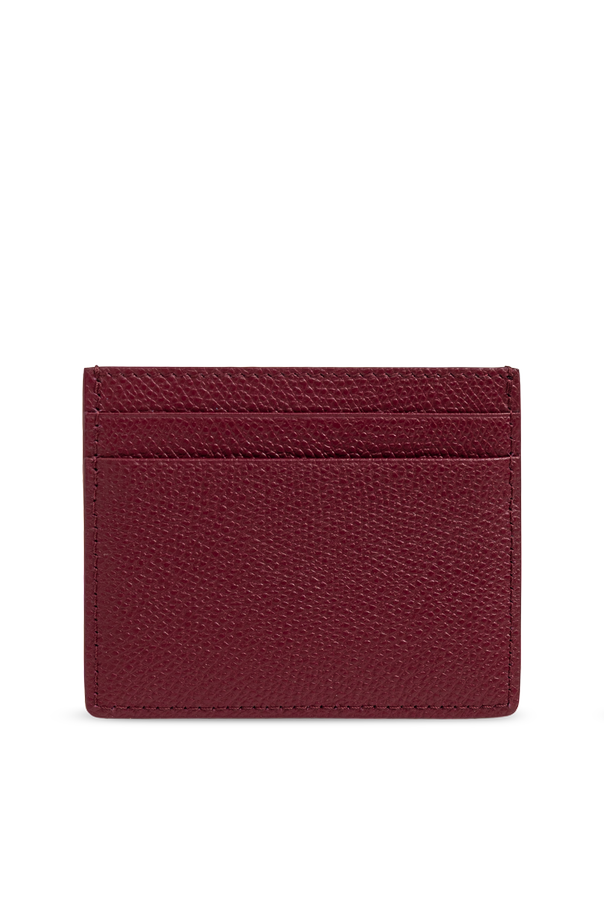 Valentino Garavani Estuche de cuero para tarjetas con logo