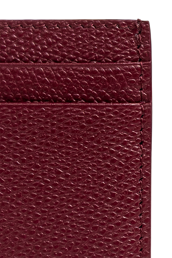 Valentino Garavani Estuche de cuero para tarjetas con logo