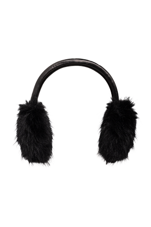 Fur earmuffs with logo