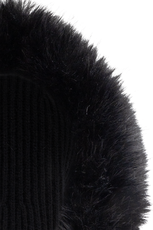 Balenciaga Wool hood with faux fur