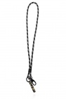 Ganni BLACK Lanyard with logo charm