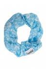 Ganni BLUE Silk scrunchie