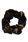 Ganni BLACK Silk scrunchie