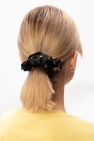 Ganni BLACK Silk scrunchie