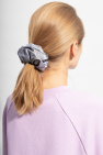 Ganni SILVER Shiny scrunchie
