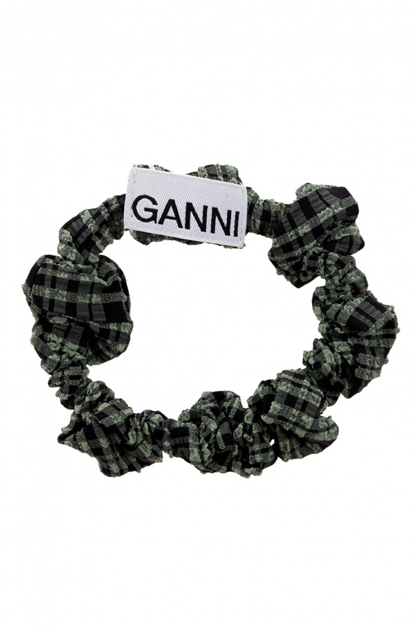 Ganni Checked scrunchie