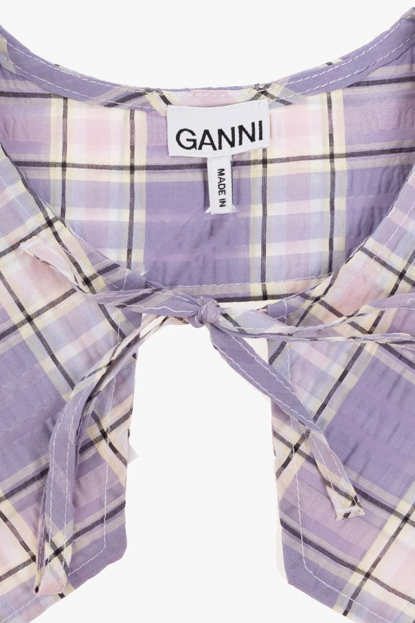 Ganni Checked collar