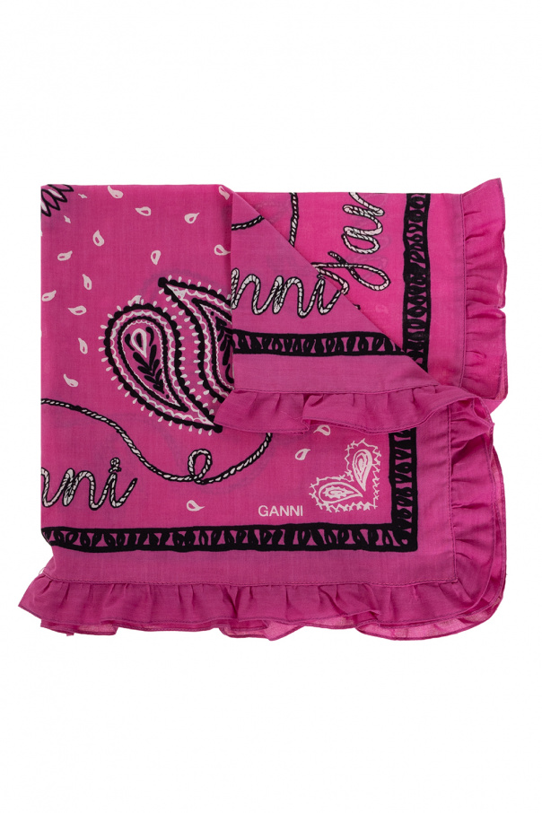 Ganni Shawl with logo