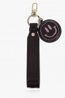 Ganni BURGUNDY Logo-printed keyring