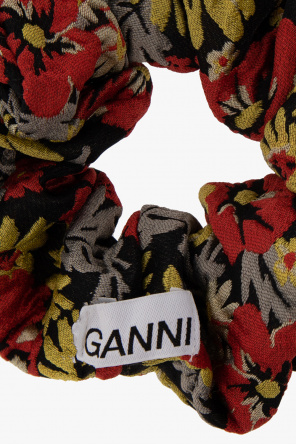 Ganni Scrunchie with floral motif