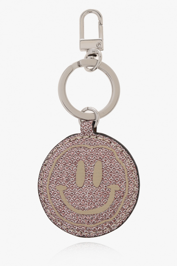 Ganni PINK Keyring with pendant