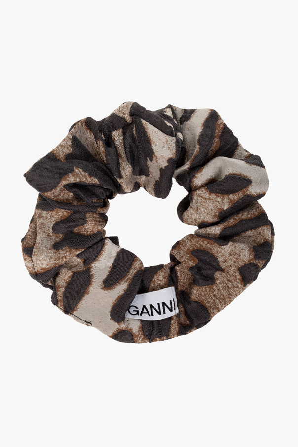 Ganni Scrunchie with animal motif