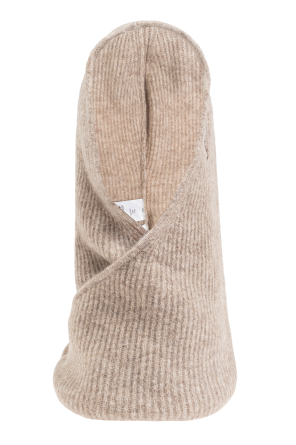 Wool hood with tie